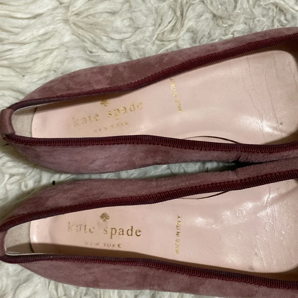 Kate Spade Suede Purple Embellished Ballet Flats‎ Women’s Size 5.5 M